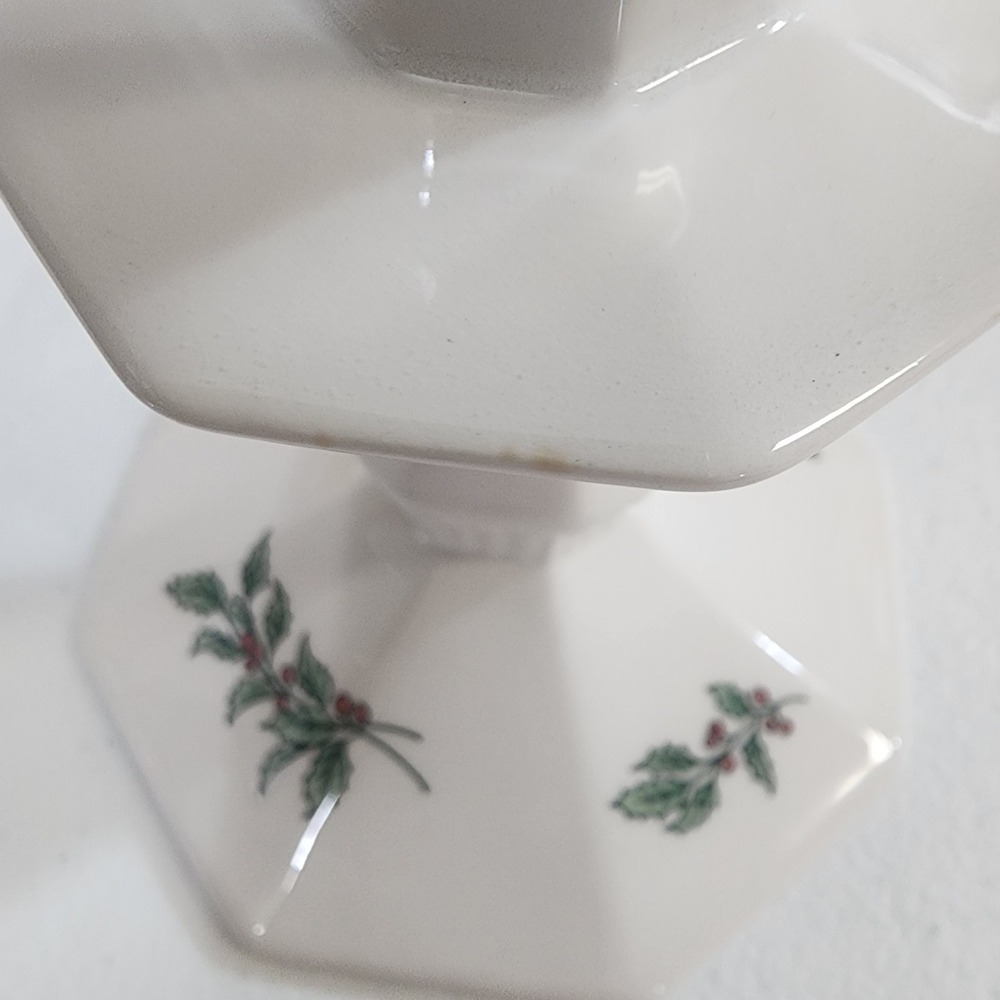 Pair of Nikko Japan Christmastime Candlestick Holders Holiday Decor Christmas - Picture 10 of 10